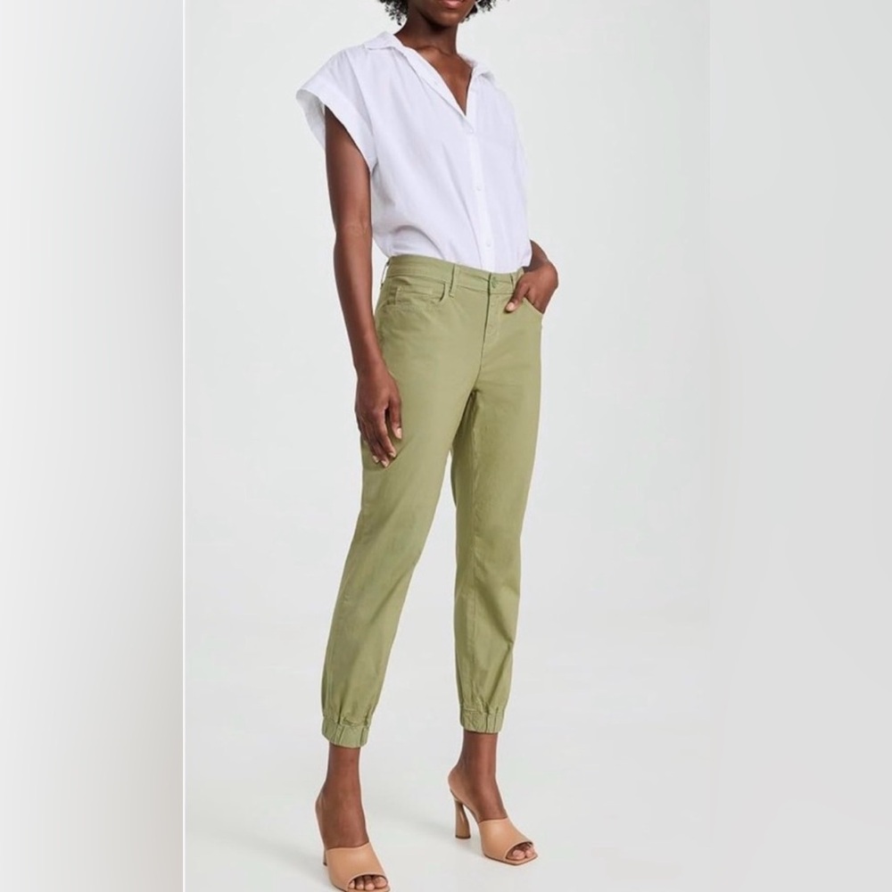 L'Agence Mirabel Flight Pants Size 28 Soft Army Green Jogger Pants Tapered NWOT